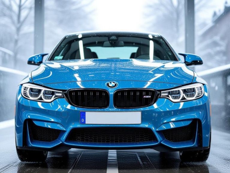 Shiny car with ceramic coating after wash at Best Car Wash in Katy TX, highlighting ceramic service.